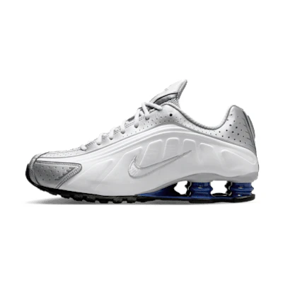 Nike Shox R4 White/Metallic Silver/Deep Royal Blue/White