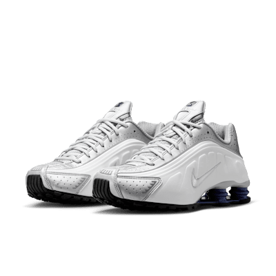 Details for Nike Shox R4 白/金屬銀/深皇家藍/白 HQ1988-102