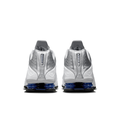 Sizing Nike Shox R4 白/金屬銀/深皇家藍/白 HQ1988-102