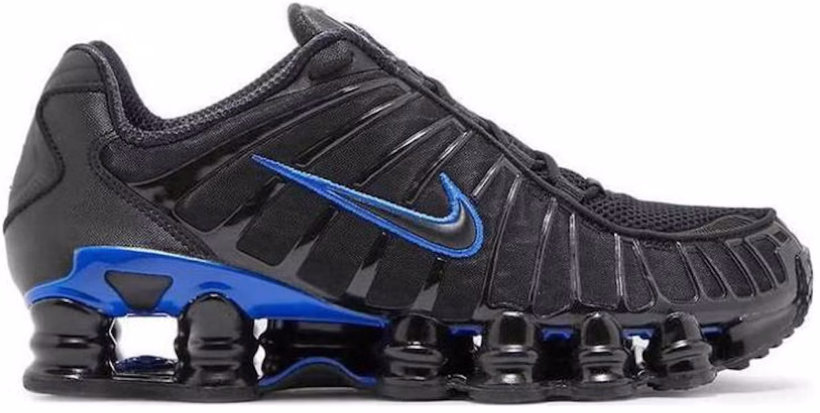 Nike Shox TL系列 "黑色/賽車藍" 減震防滑耐磨 低筒跑步鞋 男女同款 黑色 Lookbook Nike Shox TL系列 "黑色/賽車藍" 減震防滑耐磨 低筒跑步鞋 男女同款 黑色
