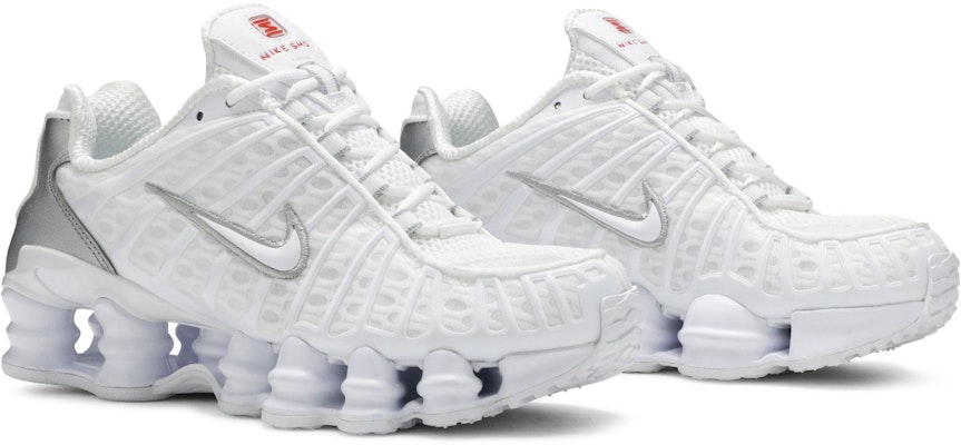 Nike Shox TL 'Putih Perak Metalik' AV3595-100 1