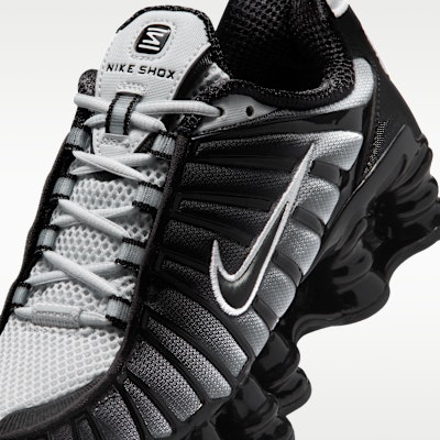 Nike Shox TL Kasut Hitam/Pure Platinum/Putih IO4645-005 Sizing Nike Shox TL Kasut Hitam/Pure Platinum/Putih IO4645-005