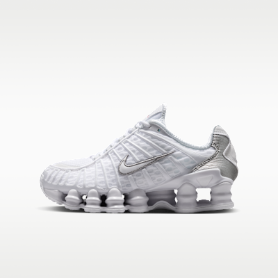 (Youth) Nike Shox TL White/Metallic Silver/Max Orange/White IO4645-100
