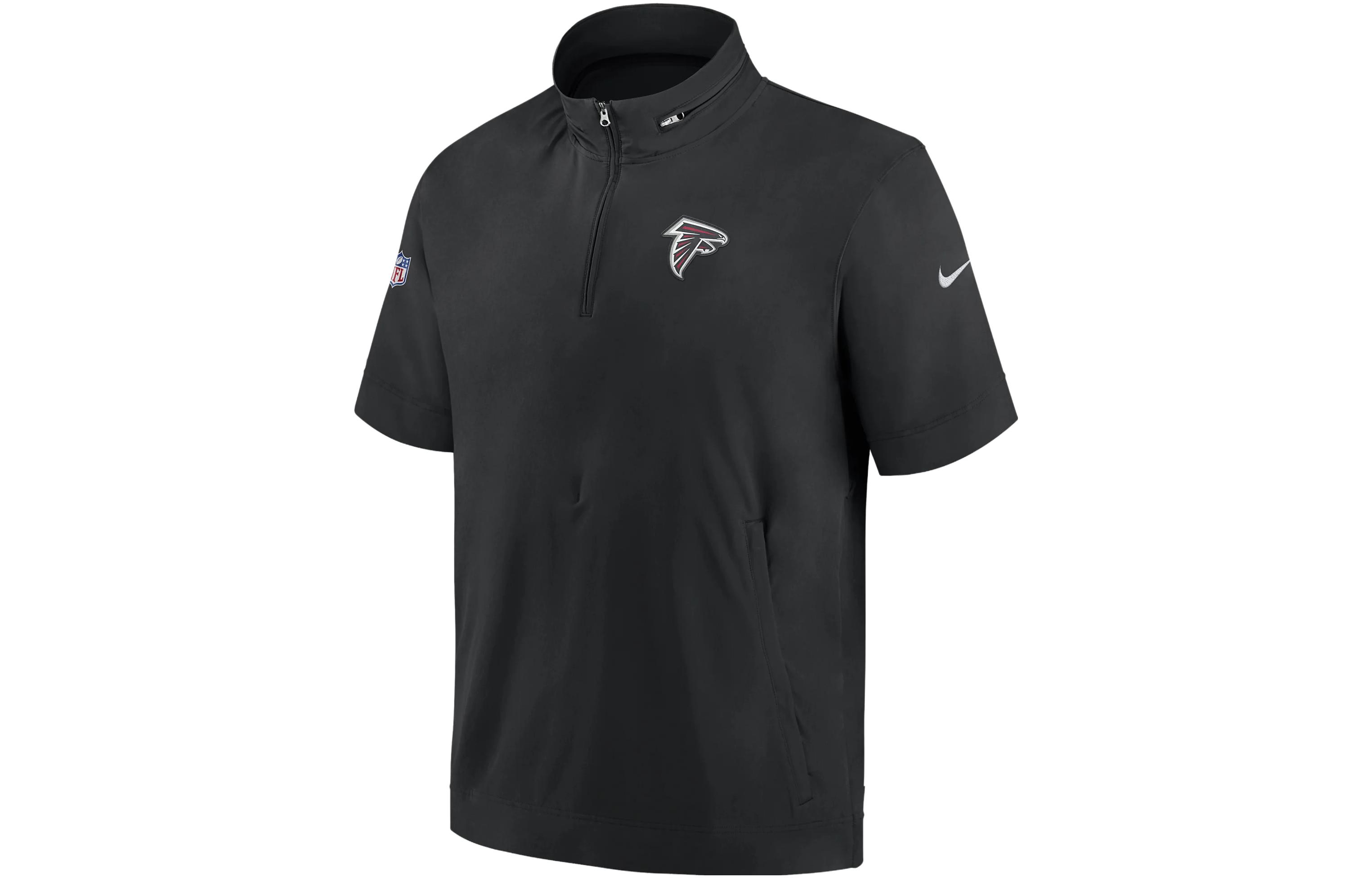 Nike Sideline Coach NFL AtlAnta Falcons Logo Embroidered Zip Jacket Black 00M400A96-0BM
