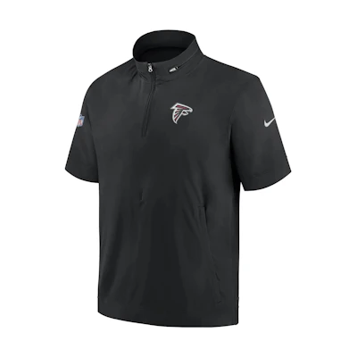 Nike Sideline Coach NFL AtlAnta Falcons Logo Embroidered Zip Jacket Black 00M400A96-0BM