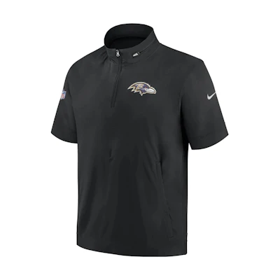 Nike Sideline Coach NFL Baltimore Ravens Logo Animal Print Zip Jacket Black Men 00M400A8G-0BM