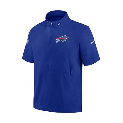 Nike Sideline Coach NFL Buffalo Bills Embroidered Zip Short Sleeve Jacket Blue Men 00M44DA81-0BM