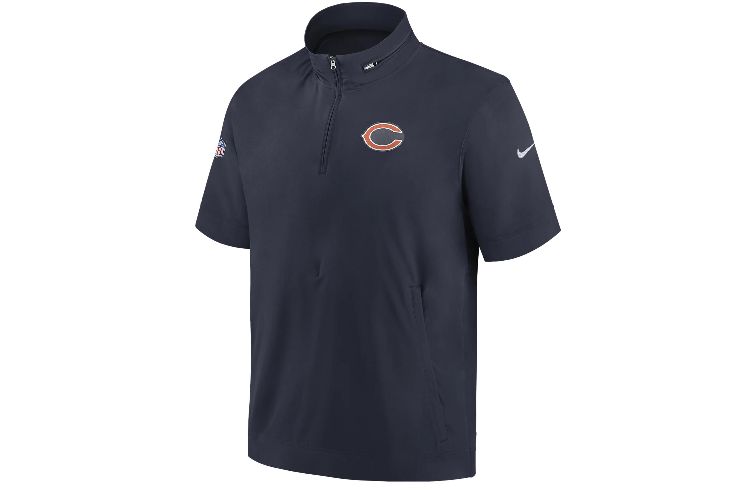 Nike Sideline Coach NFL Chicago Bears Logo Embroidered Navy Jacket for Men 00M441L7Q-0BM