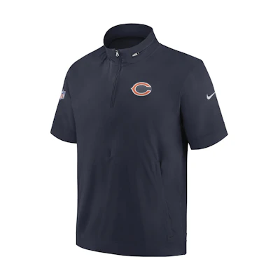 Nike Sideline Coach NFL Chicago Bears Logo Embroidered Navy Jacket for Men 00M441L7Q-0BM