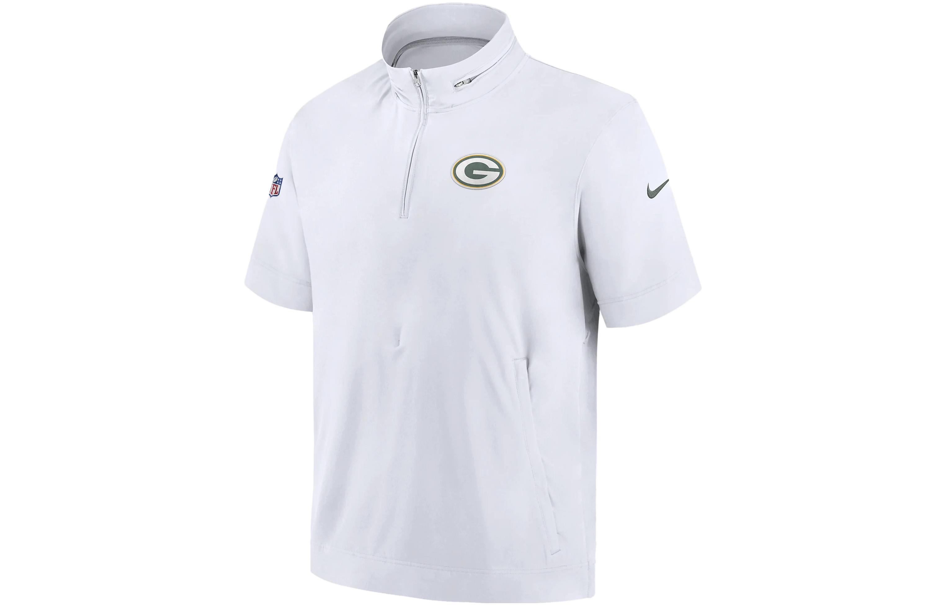Nike Sideline Coach NFL Green Bay Packers Logo Embroidered Zip Jacket Men 00M410A7T-0BM