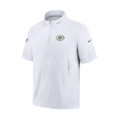 Nike Sideline Coach NFL Green Bay Packers Logo Embroidered Zip Jacket Men 00M410A7T-0BM