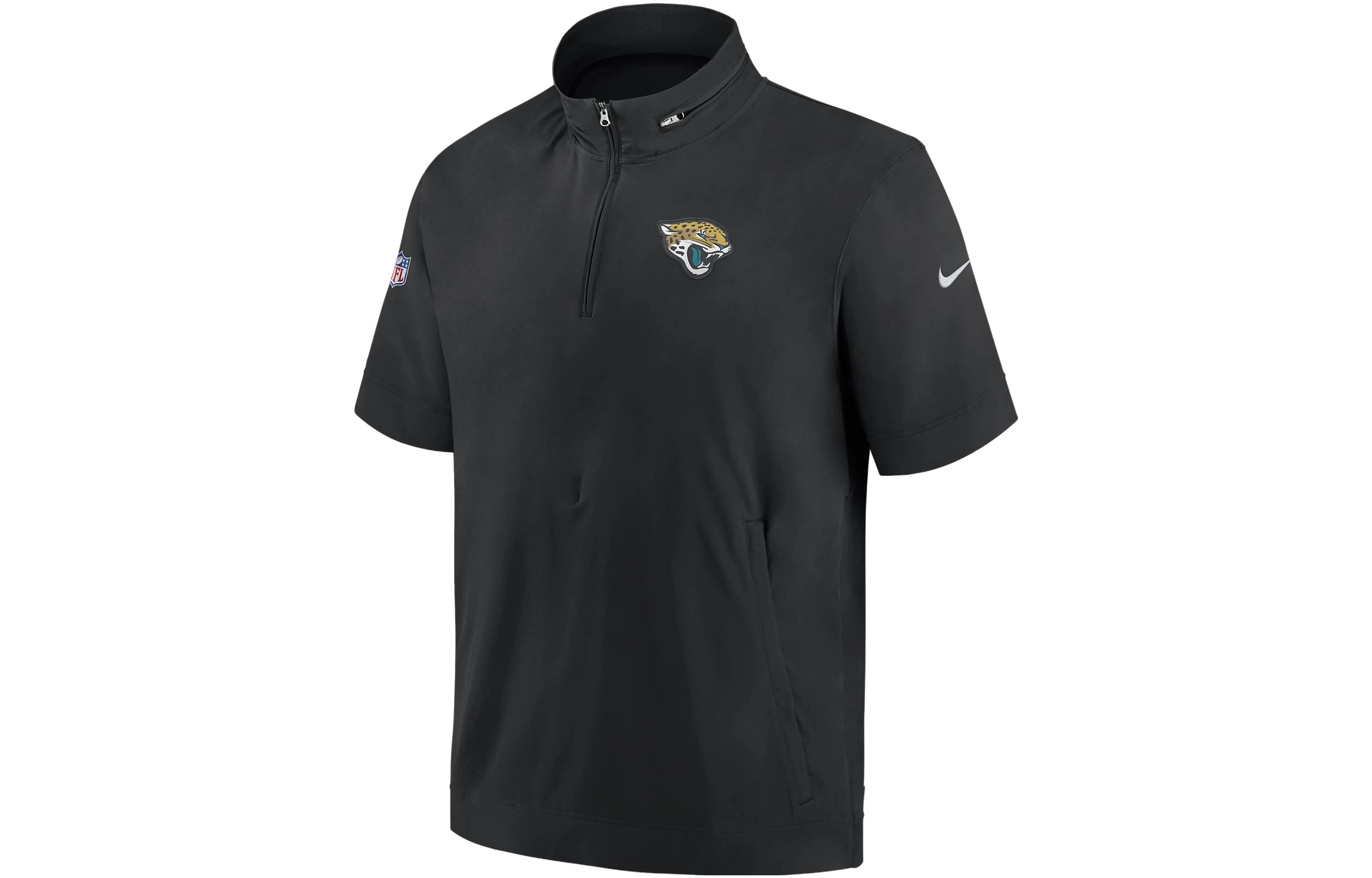 Nike Sideline Coach NFL Jacksonville Jaguars Logo Embroidered Zip Jacket Black 00M400A9N-0BM