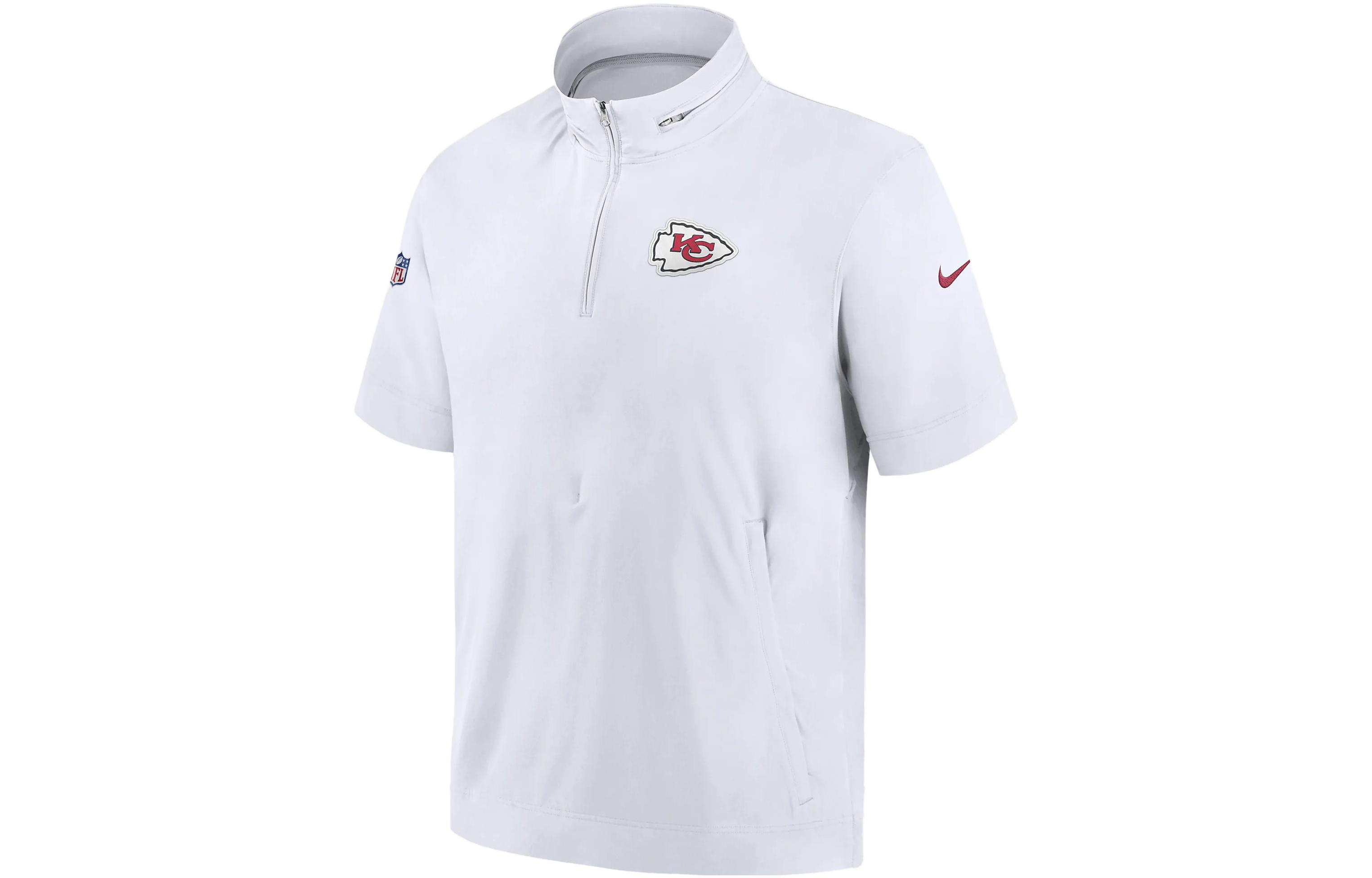 Nike Sideline Coach NFL Kansas City Chiefs Embroidered Jacket White 00M410A7G-0BM