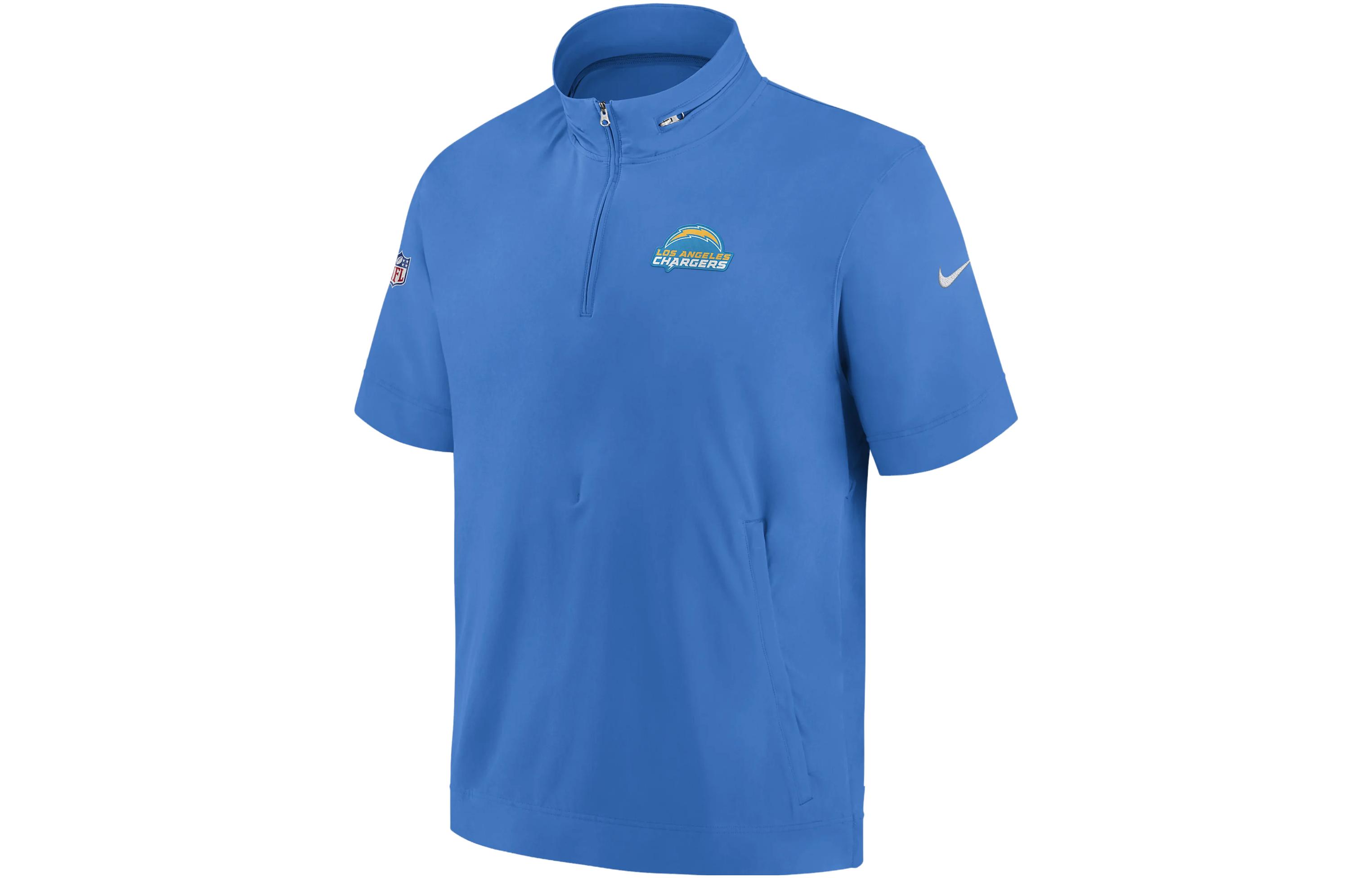 Nike Sideline Coach NFL Los Angeles Chargers Letter Print Pullover Jacket Blue 00M448Y97-0BM