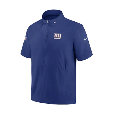 Nike Sideline Coach NFL New York Giants Embroidered Logo Short-Sleeve Jacket Men 00M44EW8I-0BM