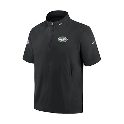 Nike Sideline Coach NFL New York Jets Embroidered Logo Zip Jacket Black Mens 00M400A9Z-0BM
