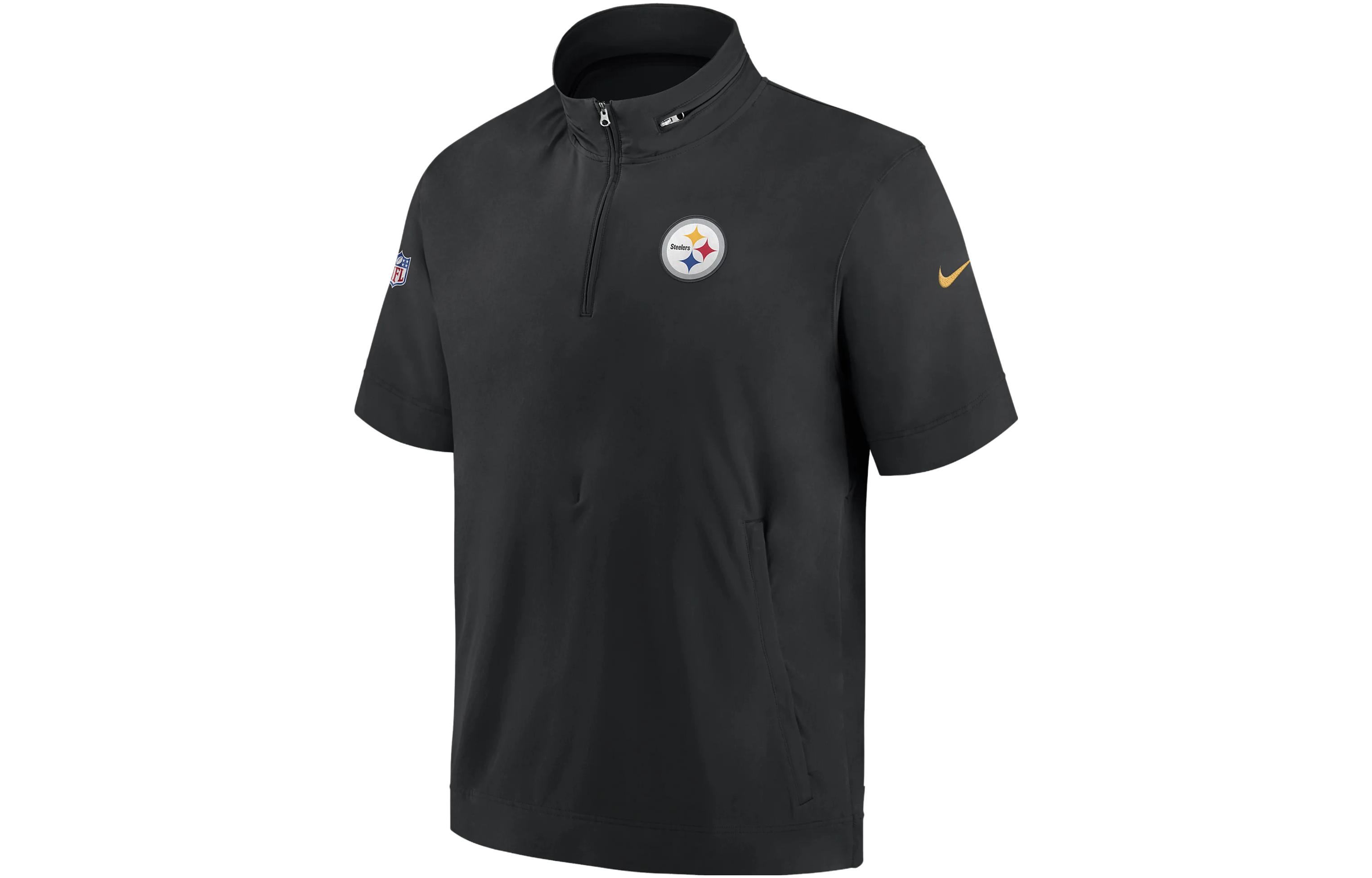 Nike Sideline Coach NFL Pittsburgh Steelers Embroidered Logo Black Jacket Men 00M400A7L-0BM