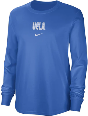 Nike Signal Blue Long-Sleeve Crewneck Tee with Logo Print FN6463-403 Buy Nike Signal Blue Long-Sleeve Crewneck Tee with Logo Print FN6463-403