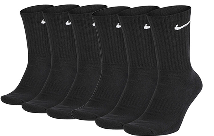 Nike Small Logo Crew Socks Black Unisex Multipack for Training & Running SX7664-010
