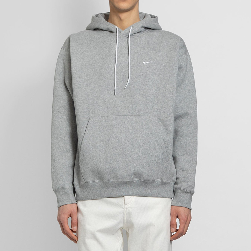 Nike Small Logo Loose Fit Pullover Hoodie Gray CV0552-063 圖 4