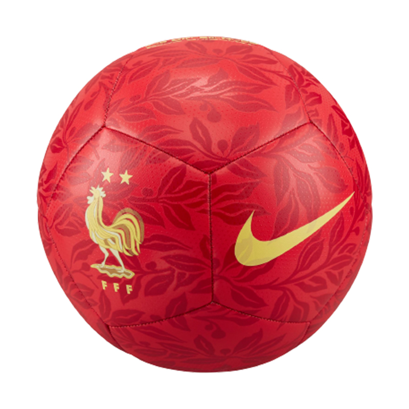 Nike Soccer Ball Size 5 University Red/Gym Red/Saturn Gold for France Fields dq7285-657-5