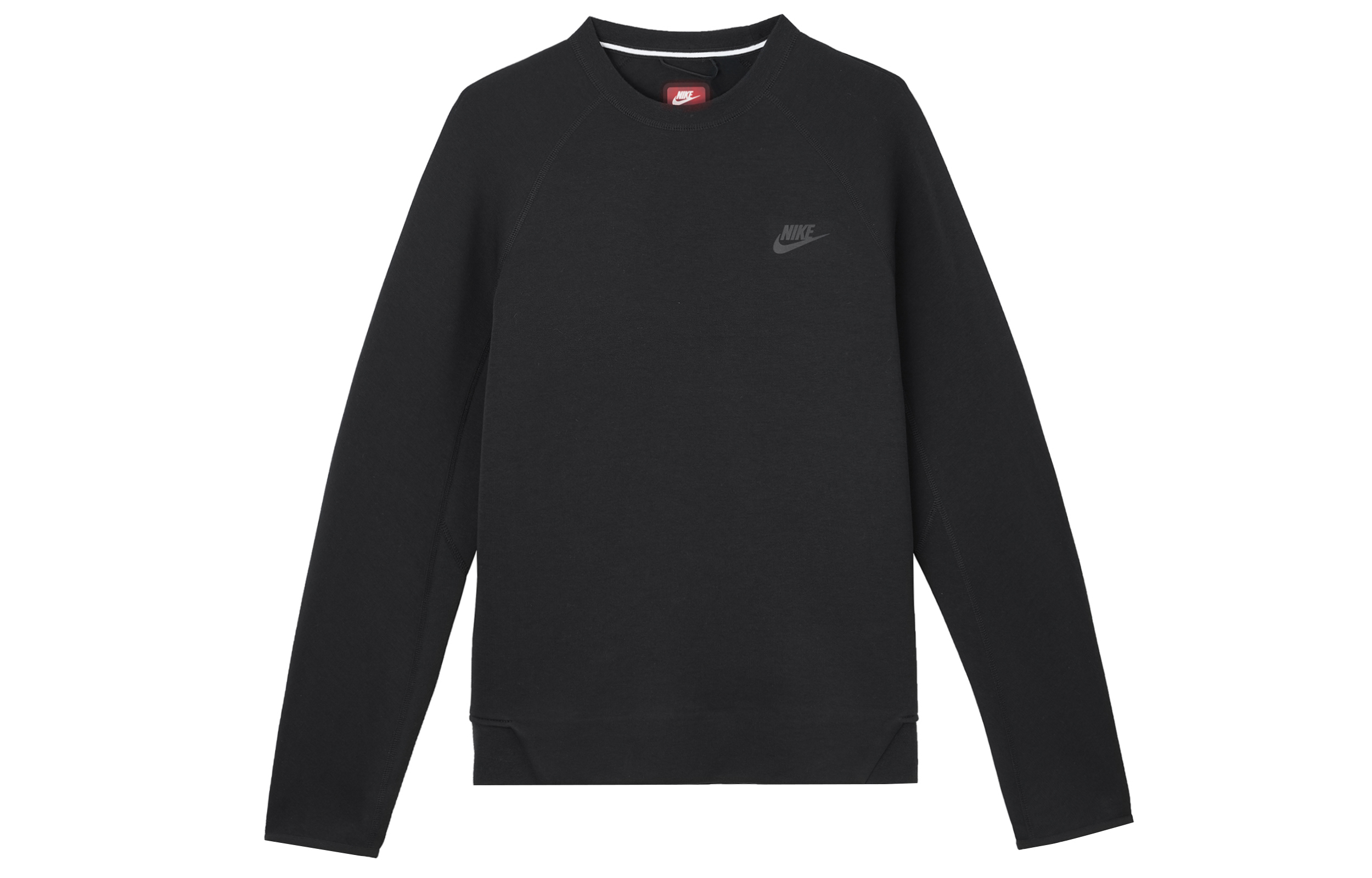 Nike Solid Black Crewneck Long-Sleeve Sweatshirt FB7917-010