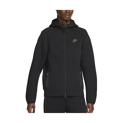 Nike Solid Black Logo Hoodie Jacket FB7921-010