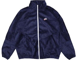 Nike Solid Color Embroidered Logo Zip-Up Jacket Blue DA0032-410 Nike Solid Color Embroidered Logo Zip-Up Jacket Blue DA0032-410
