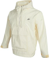 Nike Solid Color Half-Zip Pullover Jacket Cream White DQ4235-113 Nike Solid Color Half-Zip Pullover Jacket Cream White DQ4235-113