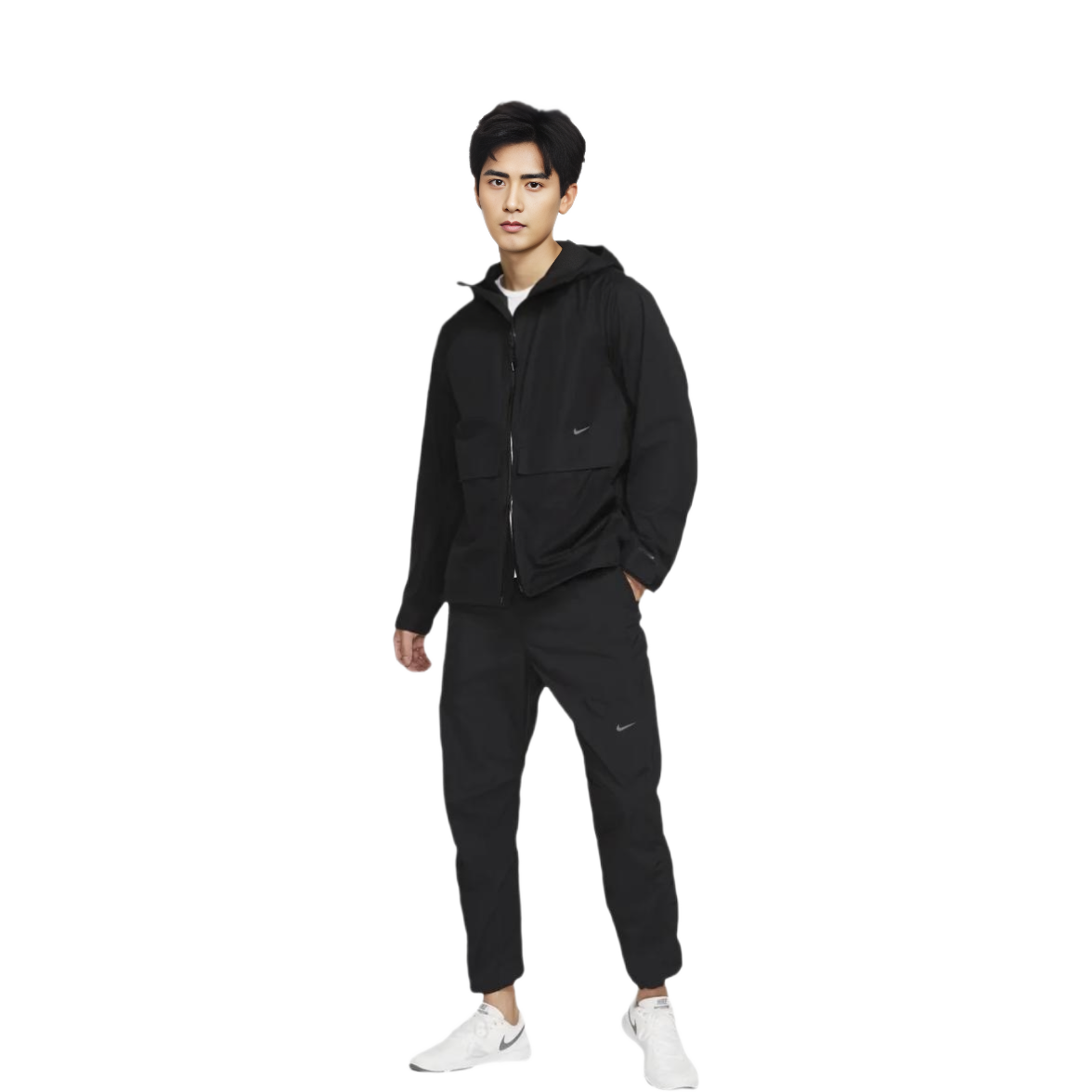 Shop Chaqueta con Capucha Nike Color Sólido para Hombre - Negra DQ6641-010