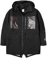 Nike Solid Color Hooded Zipper Fishtail Jacket - Black CD7522-010 Nike Solid Color Hooded Zipper Fishtail Jacket - Black CD7522-010