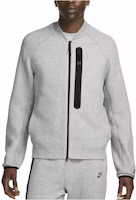 Nike Solid Color Jacket with Ribbed Hem Grey FB8008-063 Nike Solid Color Jacket with Ribbed Hem Grey FB8008-063