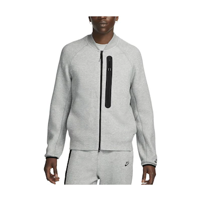 Nike Solid Color Jacket with Ribbed Hem Grey FB8008-063
