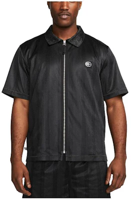 Nike Solid Color Logo Polo Zip-Up Short Sleeve Jacket Black DX0342-070 Buy Nike Solid Color Logo Polo Zip-Up Short Sleeve Jacket Black DX0342-070
