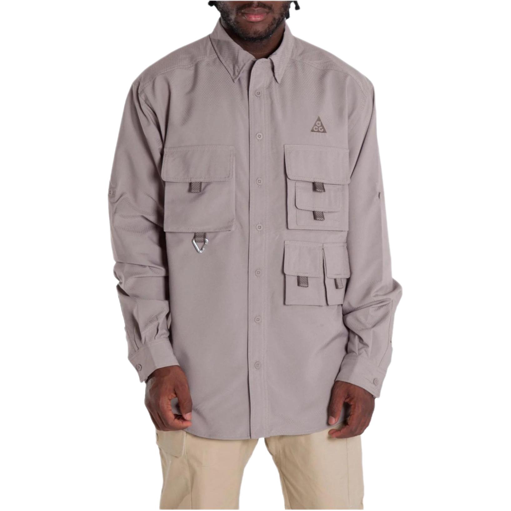 Nike Solid Color Long-Sleeve Outdoor Casual Jacket Grey DB1013-087