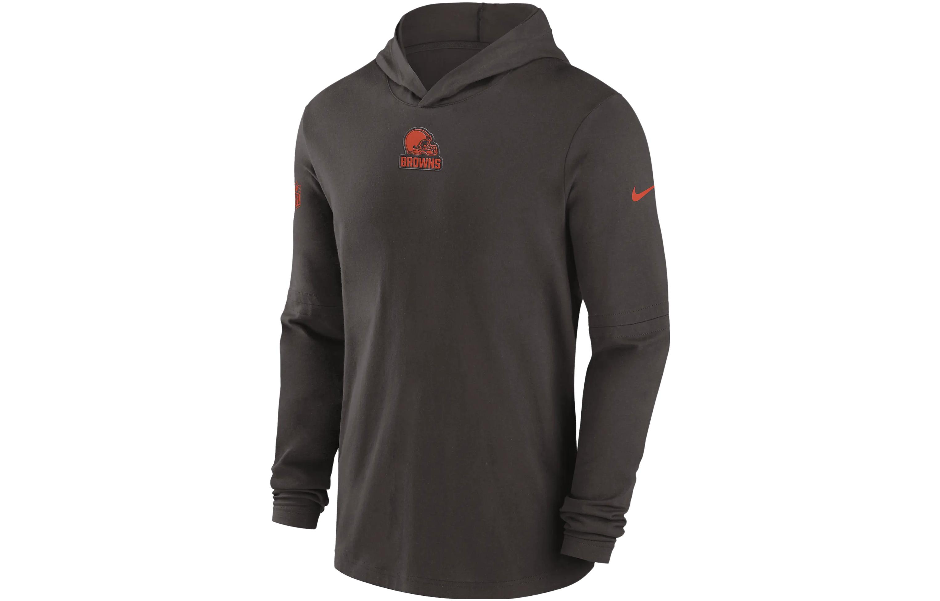 Nike Solid Color Long Sleeve Hoodie Brown 00MQ2DI93-PKB