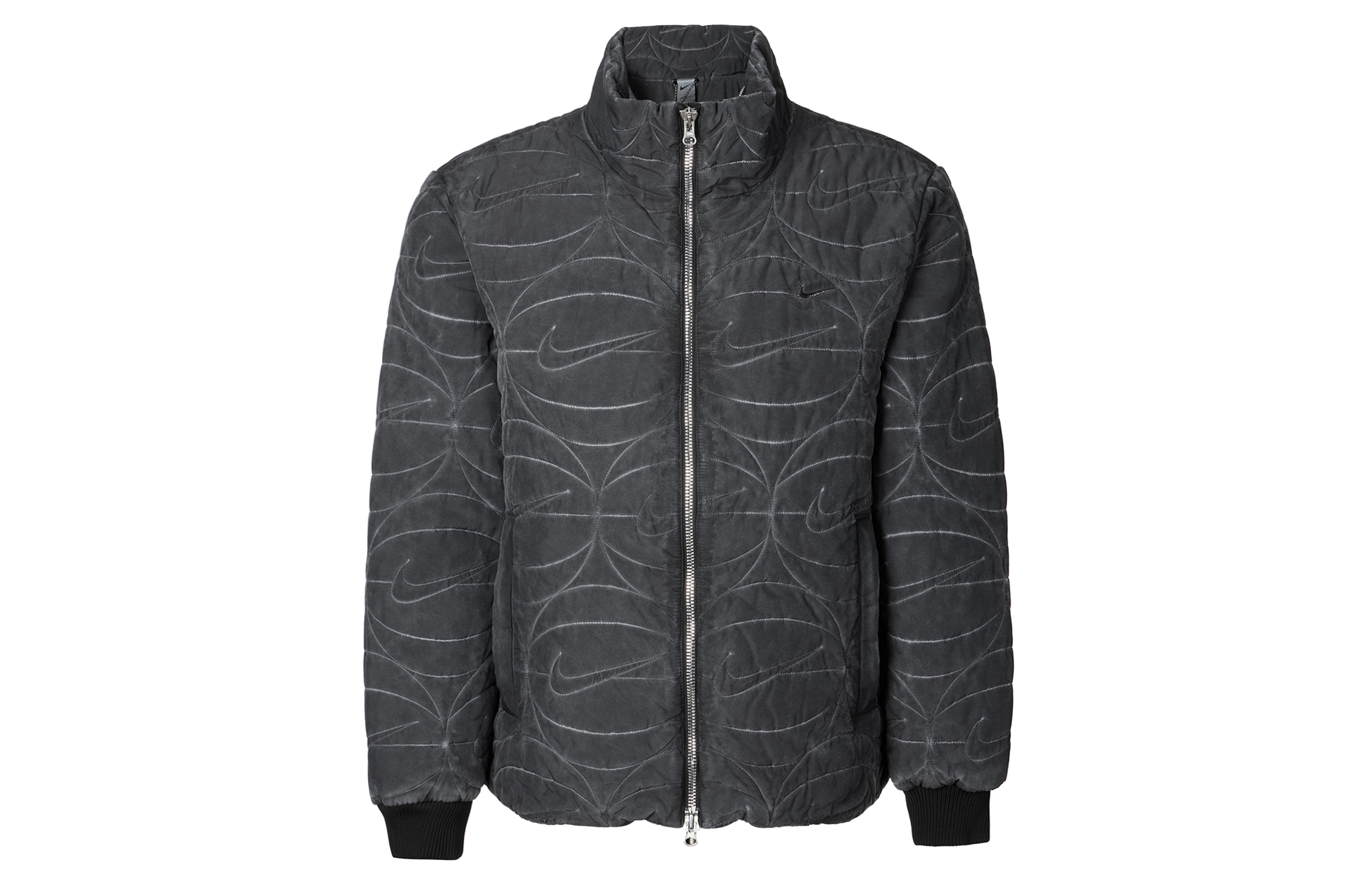 Nike Solid Color Stand Collar Zip-Up Warm Casual Jacket FB7102-010