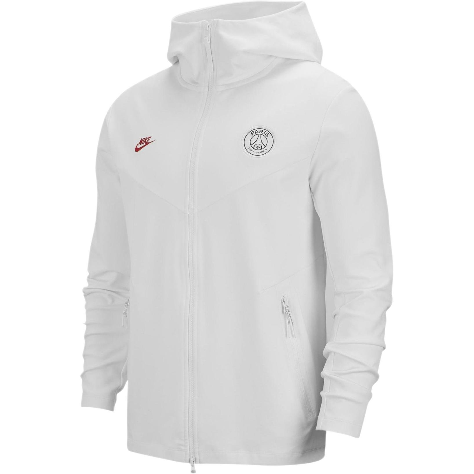 Nike Solid Color White Zip-Up Sports Hoodie CI2131-104