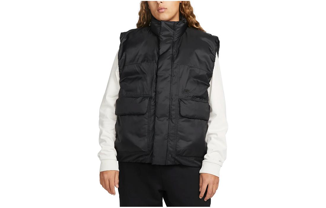 Order Nike Rompi Hitam Pria dengan Ritsleting Depan Solid Color DV9972-010