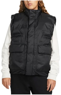 Nike Rompi Hitam Pria dengan Ritsleting Depan Solid Color DV9972-010 Order Nike Rompi Hitam Pria dengan Ritsleting Depan Solid Color DV9972-010