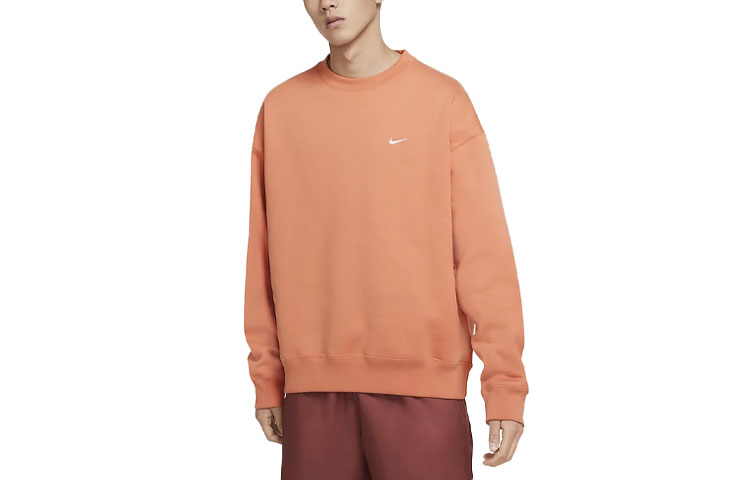Order Nike Solid Fleece Crewneck Sweatshirt Soft Orange DA0318-863