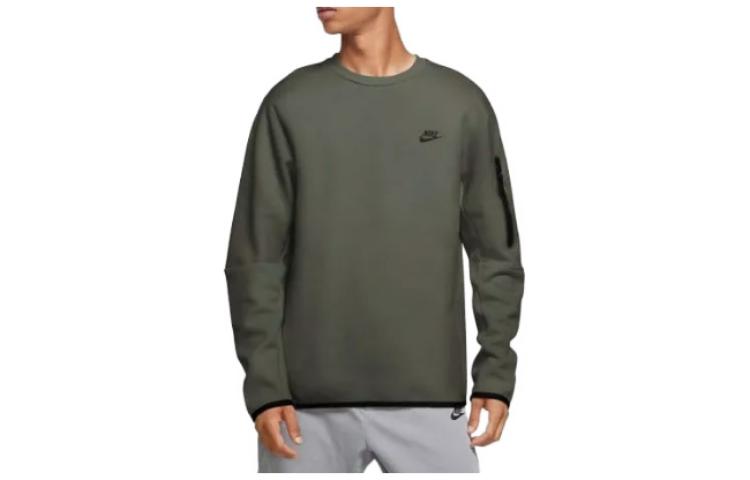 Nike Solid Green Long-Sleeve Crewneck T-Shirt CU4505-380