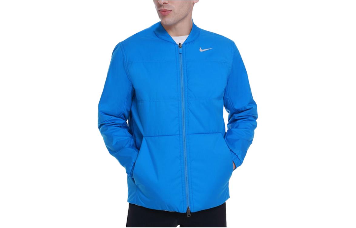 Nike Solid Logo Crewneck Jacket with Zip Pocket - Blue 932310-435