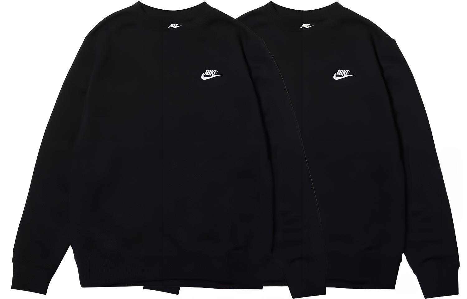 Nike Solid Logo Crewneck Long Sleeve Sweatshirt 2-Pack Black BV2667-010-2