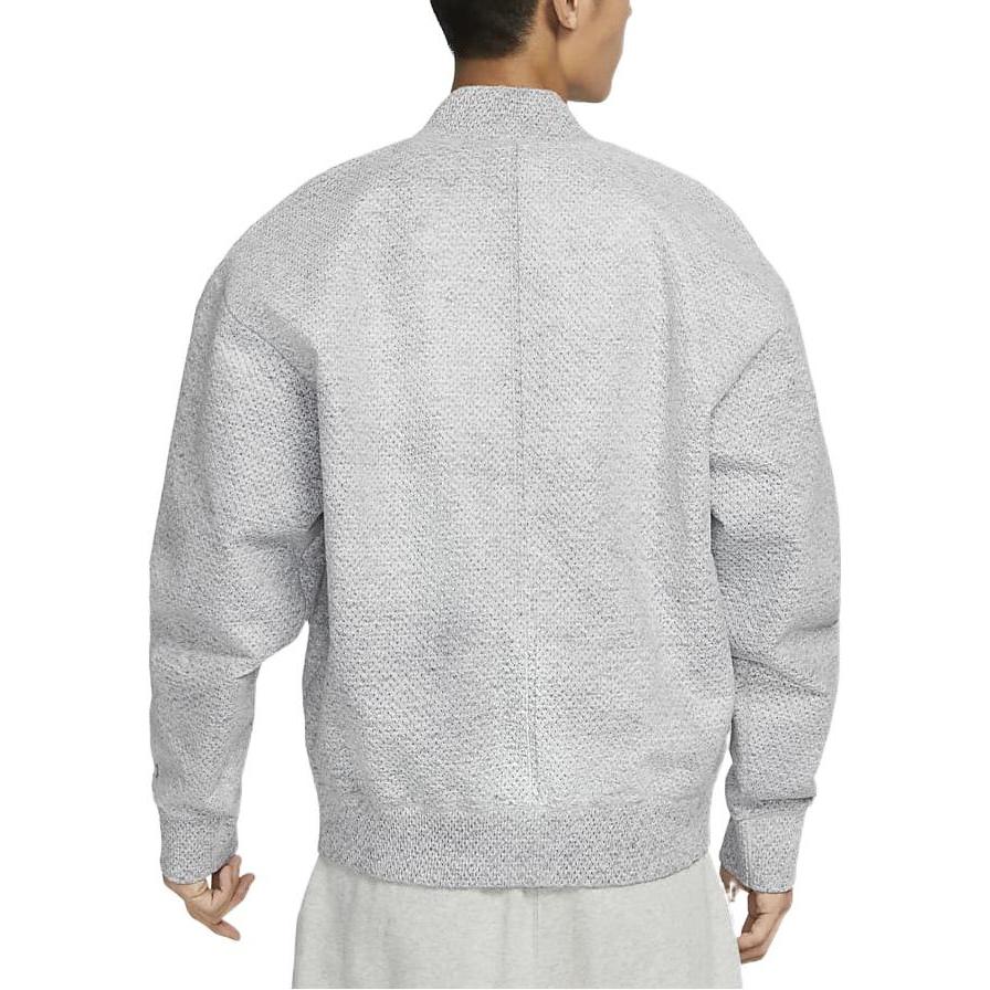 Details for Nike Solid Logo Embroidered Baseball Collar Zip Jacket Smoke Grey DQ4269-077