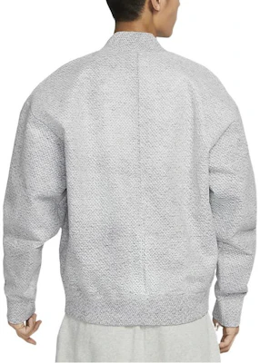 Nike Solid Logo Embroidered Baseball Collar Zip Jacket Smoke Grey DQ4269-077 Details for Nike Solid Logo Embroidered Baseball Collar Zip Jacket Smoke Grey DQ4269-077