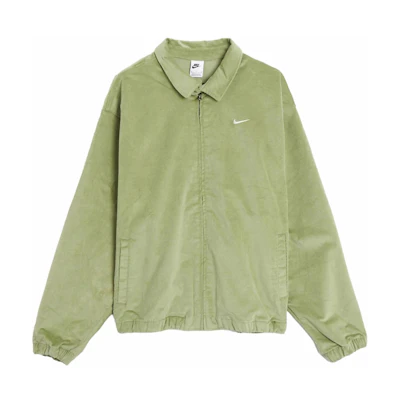 Nike Solid Logo Embroidered Corduroy Jacket Green (US Version) . DX9070-386