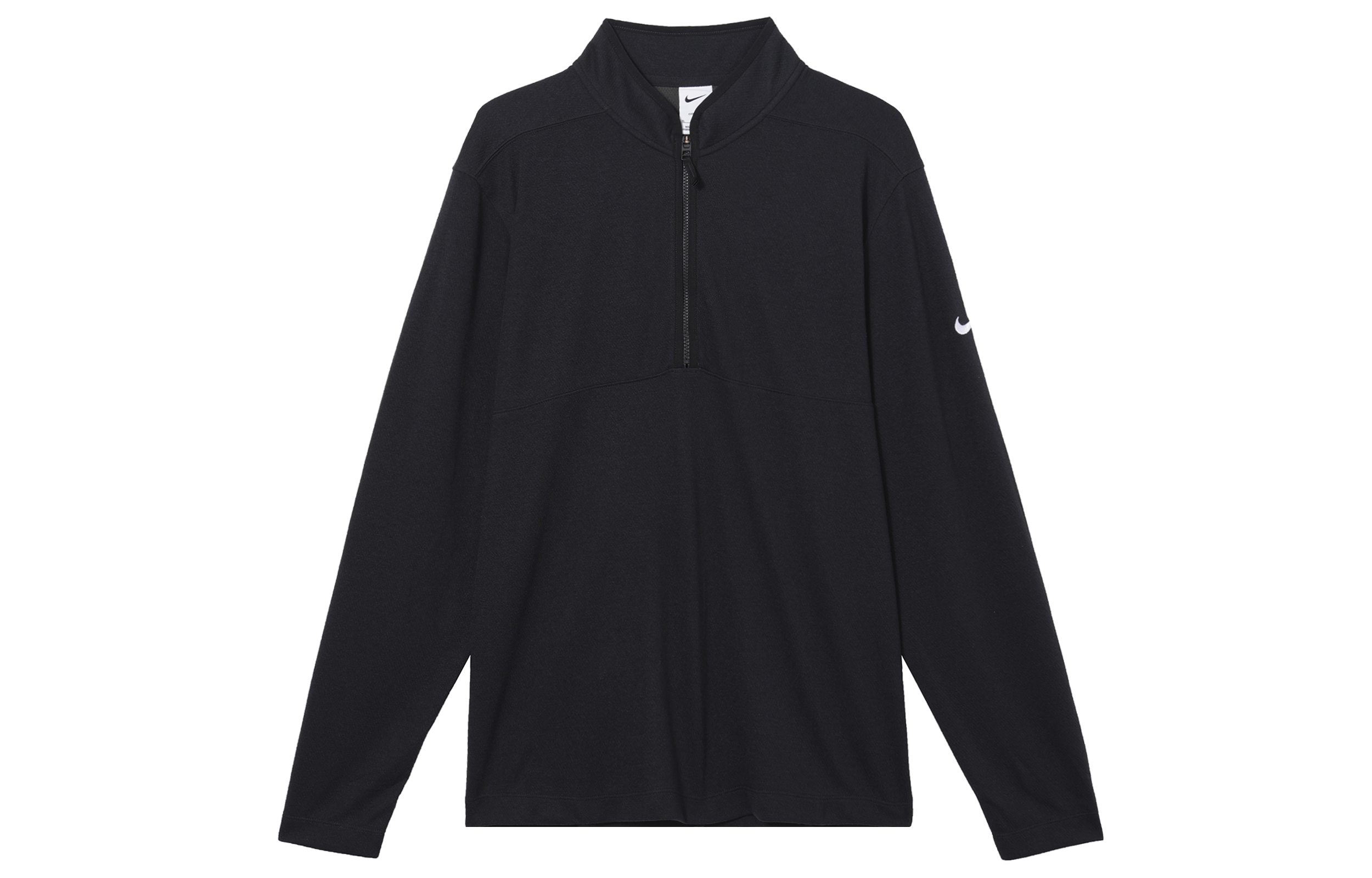 Nike Solid Logo Half-Zip Mock Neck Sweatshirt Black () DJ5475-010