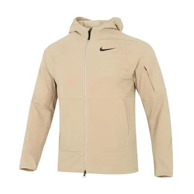 Nike Solid Logo Hoodie Casual Jacket Khaki DQ6594-247