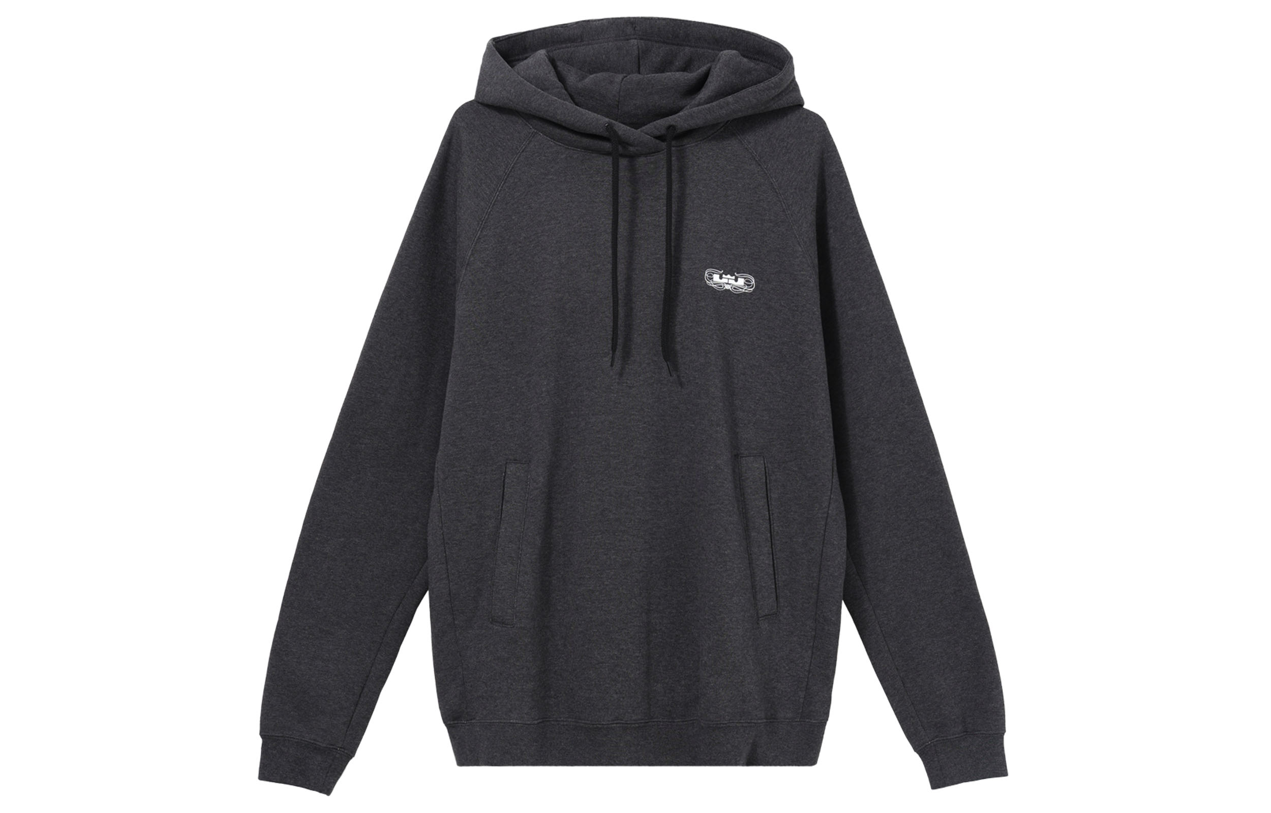 Nike Solid Pullover Logo Print Long-Sleeve Sweatshirt Dark Gray DQ6130-032